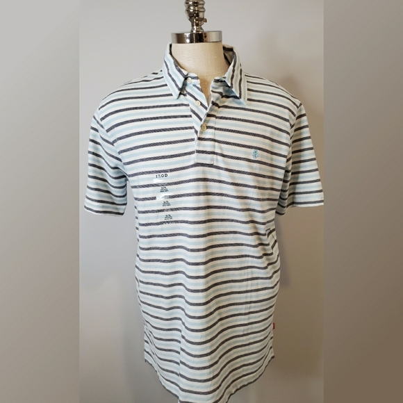 Izod Stripe Polo Golf Shirt New with Tags - Picture 1 of 5